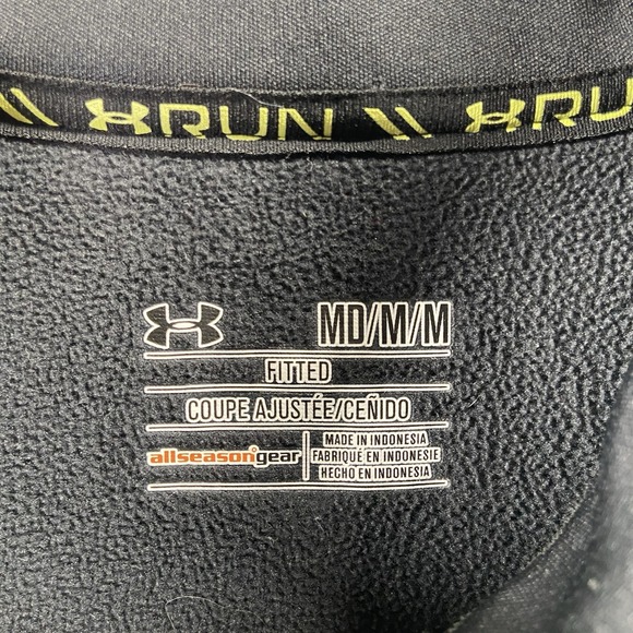 Under Armour Vest men's Medium Run Fitted All Season Gear Full Zip Black Active - Picture 5 of 14